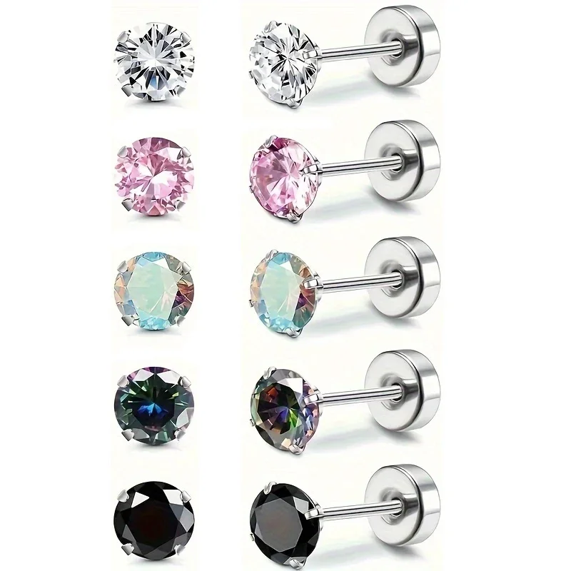 Orecchini A Perno In Argento 925 A Forma Di Cuore | Ipoallergenici Con Chiusura A Vite, Piccoli Doppi Cuori Per Donna (11x7,4 Mm)
