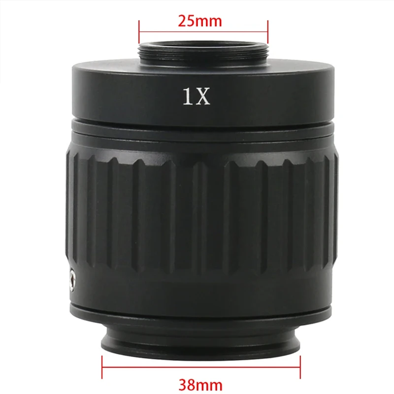 C-Mount Adapter Lens Adjustable Focus For Trinocular Stereo Microscope 38MM Interface Camera Adapter 0.3X 0.35X 0.4X 0.5X 1X