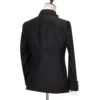 Cenne Des Graoom 2024 New Elegant Tuxedo Suits for Men Double Breasted Black Satin Collar Jacket Pant 2Pcs Set Wedding Evening 5