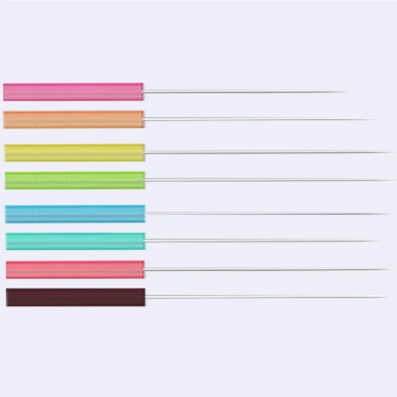500Pcs Sterile Acupuncture Needle with Tube Plastic Handle Micro Needle Beauty Massage 0.12/0.14/0.16/0.18/0.20