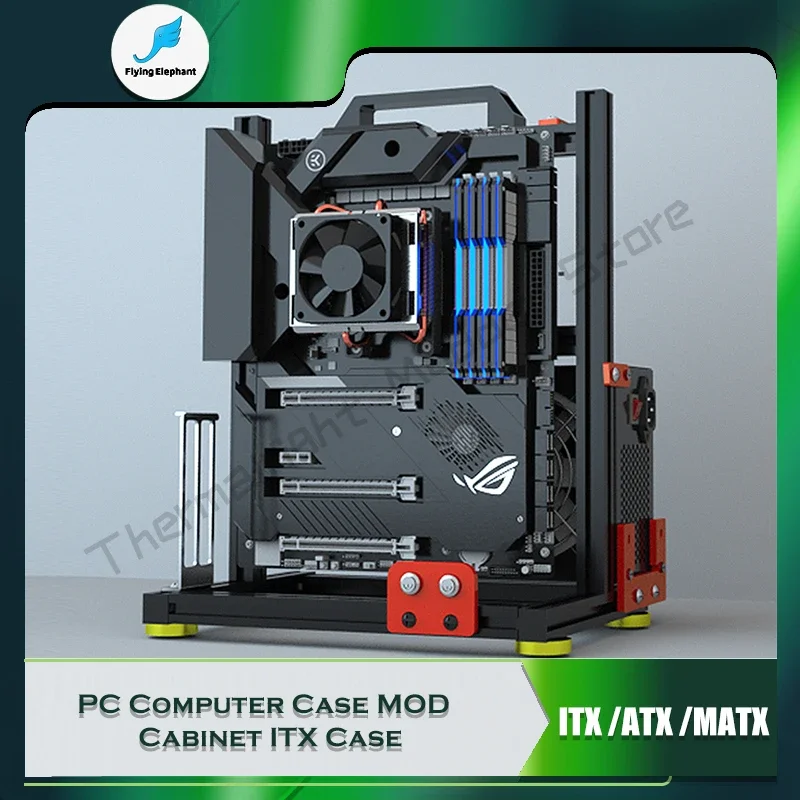 Desktop Pc Cabinet Frame Mini Itx Computer Case Supporto Verticale Itx/Matx/Atx Mobo 120/240/360 Raffreddamento Ad Acqua Opzionale