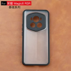Deluxe Shockproof Transparent Back Phone Case with TPU Frame - Magic 6 Pro (Black)