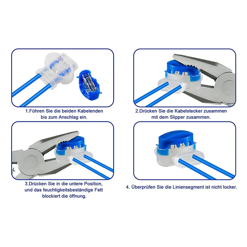 30PCS Cable Connectors for Robotic Lawnmowers, Waterproof Connection Cable Wire Connector with Gel Filling F