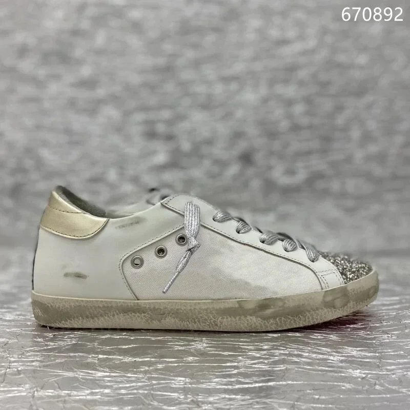 Luxury Women Men IT Classical Star Shoes Designer Silver Glitter Leopard Suede Genuine Leather Super Star Sneakers women shoes,casual shoes,women sneakers