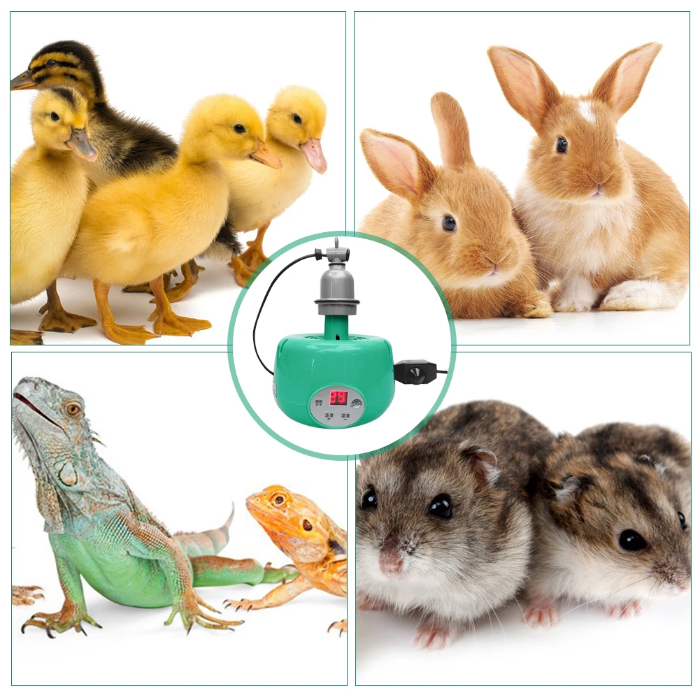 Pet Heating Lamp Chicken Heater Farm Smart Heating Lamp Warm Light Chicken Poultry Breeding Thermostatic Temperature Controller Heater Heating Lamp