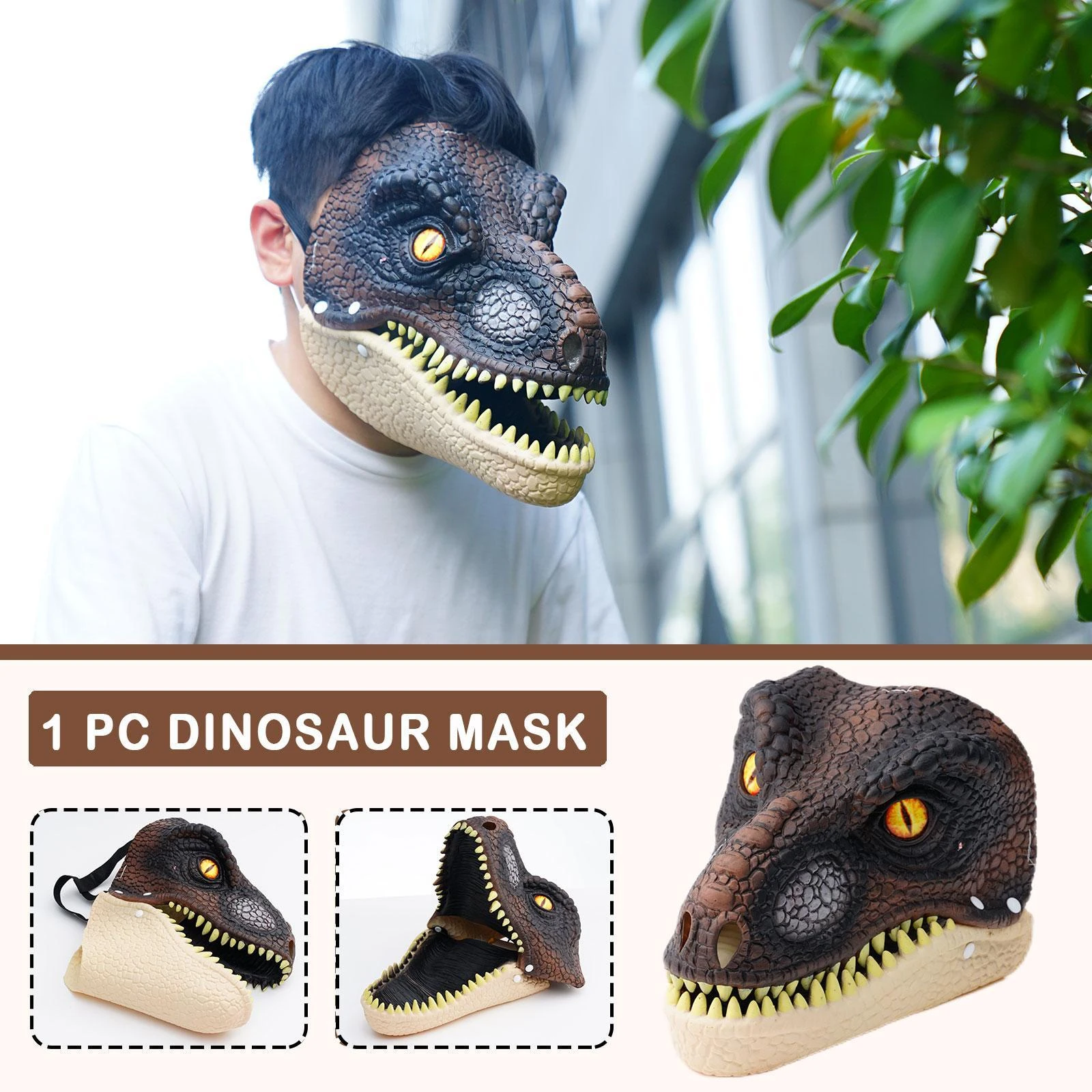 Latex Dinosaur Mask Moving Jaw Decortyrannosaurus Rex Soft Mask