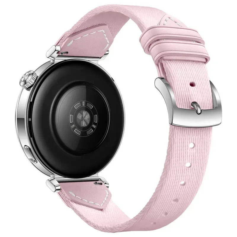 Elegant 18mm Nylon & Leather Braided Strap with Metal Buckle - Women's Breathable Wristband Belt