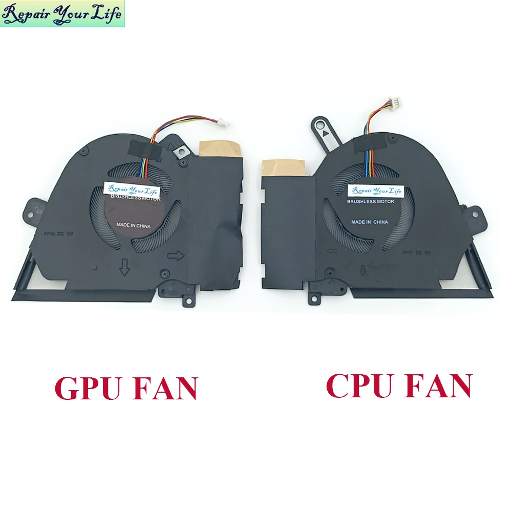 Laptop Cpu Gpu Ventilador de Refrigeração Refrigerador para Asus Tuf Fx516 Fx516pc Notebook 13nr05u0p01011 13nr05u0p02011 Componentes do pc dc 5v Novo