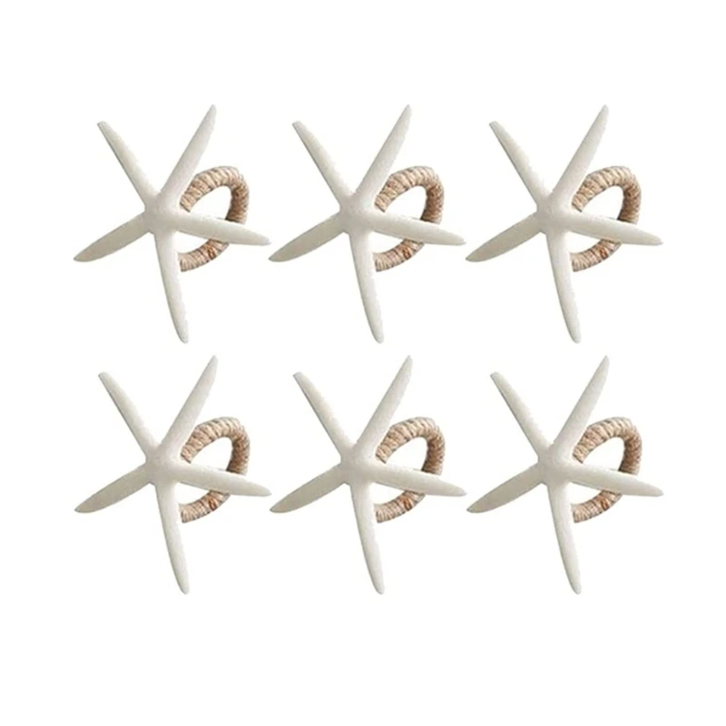 

Starfish Wedding Serviette Holder Napkin Buckles for Christmas Home Gathering