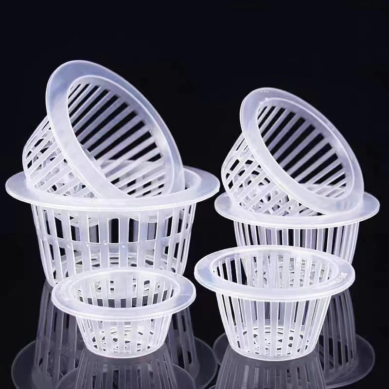 5 pcs Hydroponic Planting Basket Air Permeable Seedling Raising Basin Plastic Planting Mesh Pots Garden Vegetable Soilless Grow