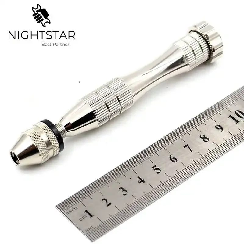 

Aluminum Micro Hand Drill with Keyless Chuck Twist Drill Bit Woodwork Drilling Rotary Tool 0.3mm -3.4mm Drilling Rotary Tools