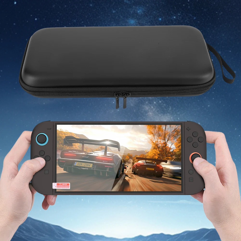 PU Carrying Case & Screen Protector for Switch 2 Game Conslole Case Shockproof Protective Travel Bag Anti-scratch Zipper Handbag