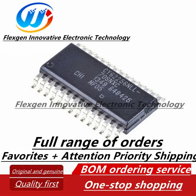 

(5 pcs.) CY62256NLL-70SNXC SOIC-28 static random access memory IC in package