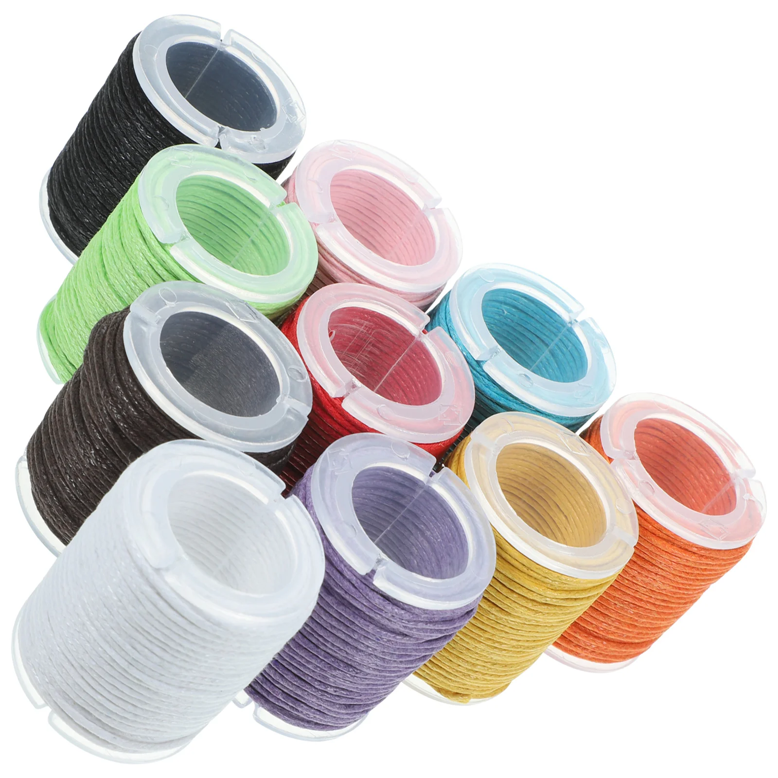 

10 Rolls Bracelet String 1Mm Waxed Cotton Cord DIY Wax Thread 10M Length Jewelry Craft Making 10 Colors