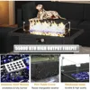 Patio Furniture Set with Fire Pit Table, Outdoor Conversation Sets Wicker Rattan Sectional Sofa with Coffee Table 4
