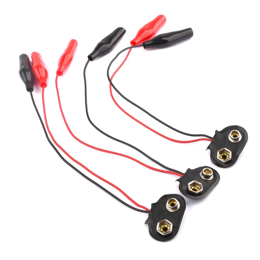 Description Picture 6 of item3pcs 9V Battery Power Connector Snap Clip Adapter 18cm 2 Wired Cable Connection Buckle Battery Holder Socket Plug with Alligator
