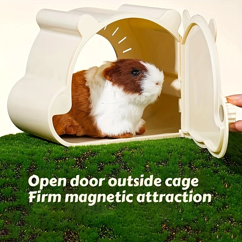 Pet House Cartoon hamster escape house Visual house Summer Golden Bear den magnetic outside door peeking observation landscaping supplies
