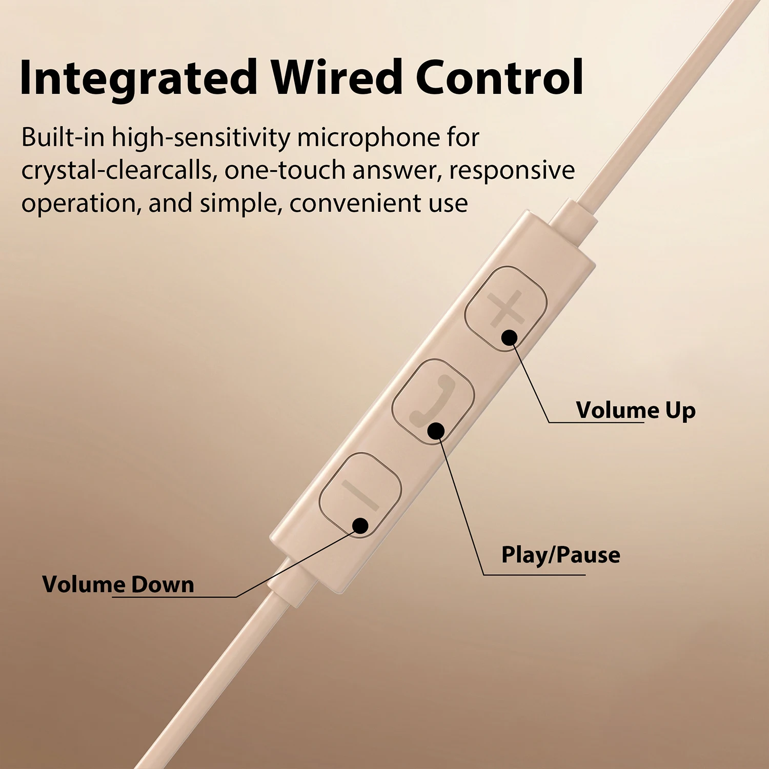 HiFi Surround Sound Wired In-Ear Headphones with Button Control