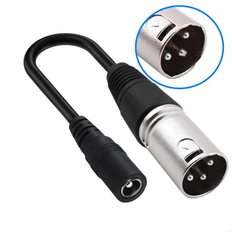 Universal DC Adapter Converter Plug - Female to XLR 3-Pin Connector Adapter