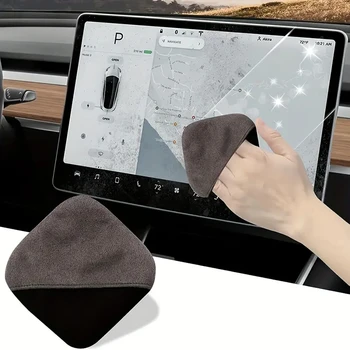 Panno per la pulizia dello schermo in microfibra a doppia faccia portatile per touch screen, auto, PC, tavoli, telefoni cellulari, laptop, occhiali