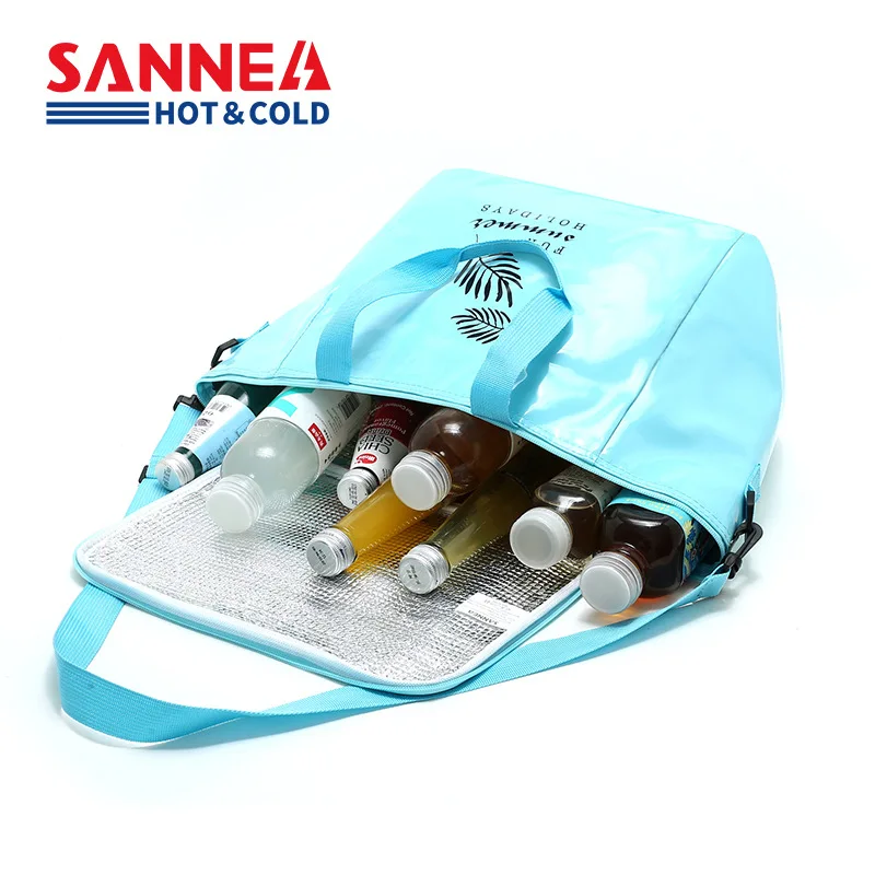 SANNE 20L Cartoon Portable Outdoor Picnic Lunch Bag Thermal Ice Pack Large Capacity PU Waterproof Insulation Bag Cooler