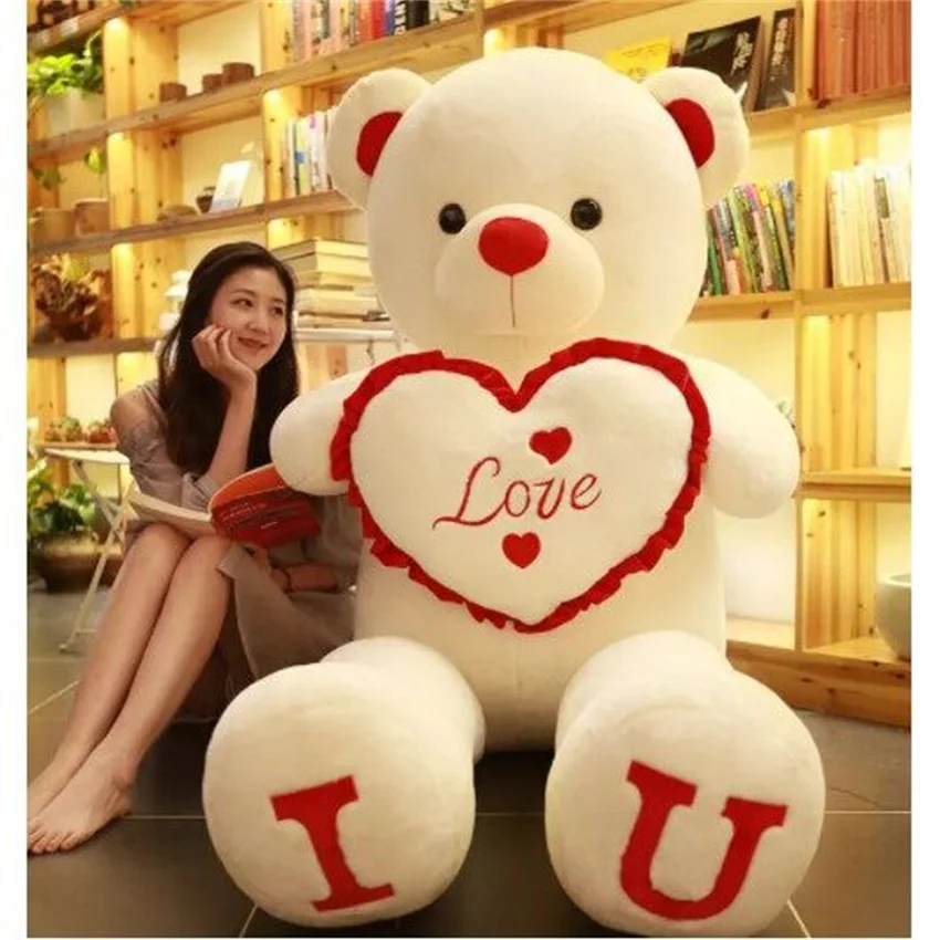 80/100Cm Stuffed Toys Teddy Bears Plush Toy Soft Bear Doll Lover Bear Kids Toy Valentine's Day Gift Christmas Gift Birthday Gift