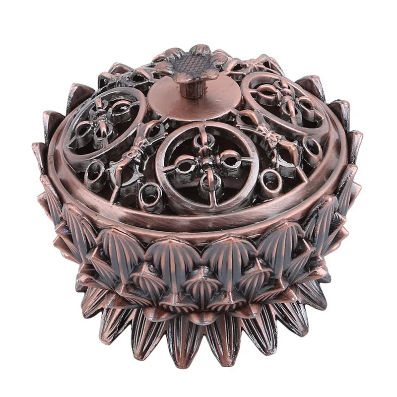 

Lotus Alloy Incense Burner, Eight Treasures, Coil Burner, Eight Auspicious Symbols, Tea Ceremony Crafts