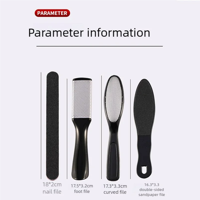 Foot Scrubber Dead Skin Foot Board Rub Set Steel Foot Board File Dead Skin Calluse Pedicure Tool Foot Grinder Foot Care