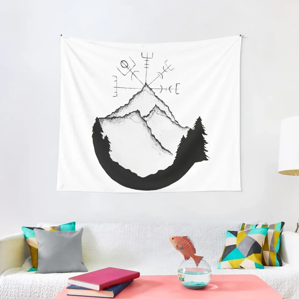 

Mountain Compass Tapestry Room Decorator Wall Art Tapestry