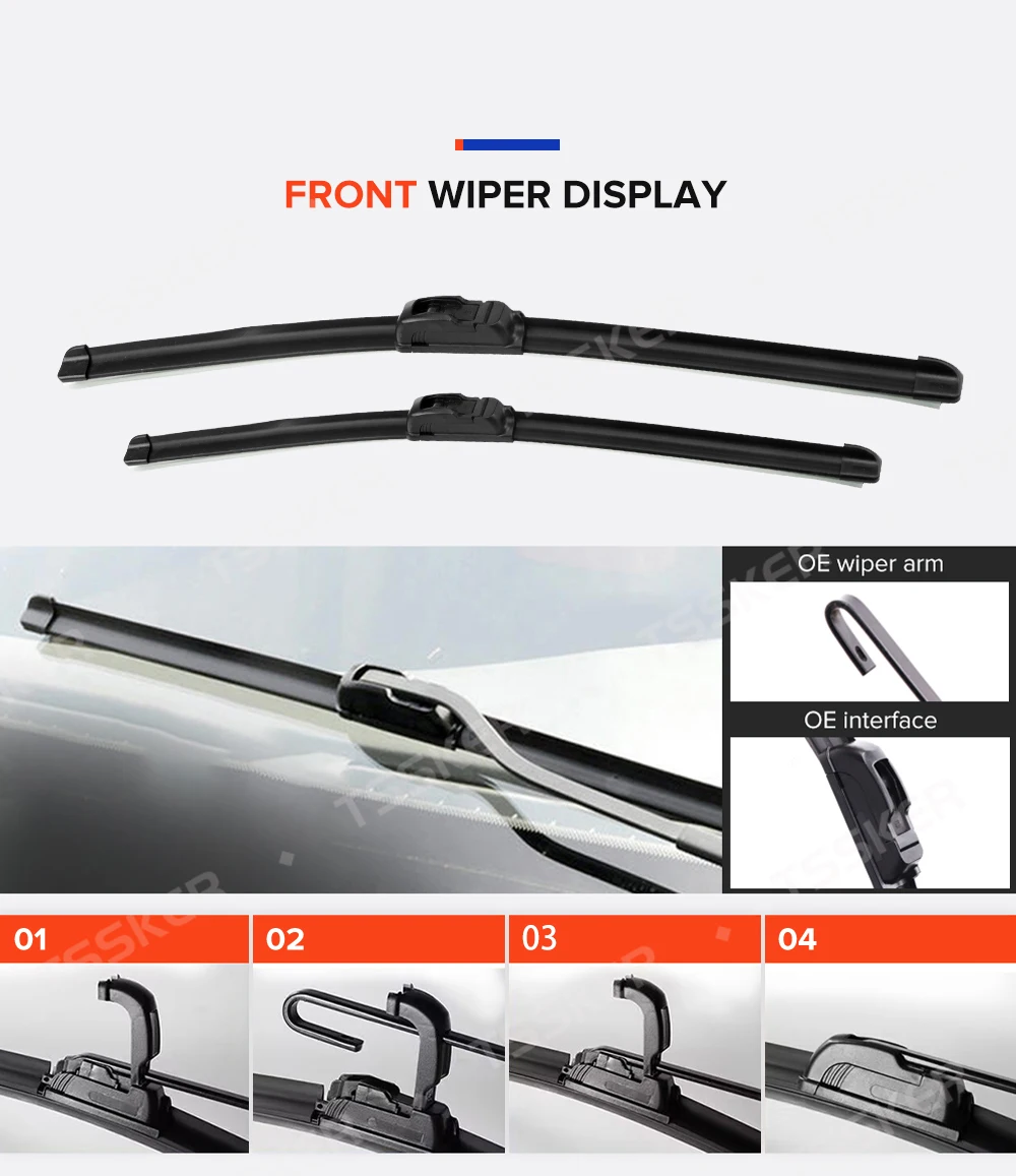 Für Renault Koleos HZG MK2 2016-2023 2017 2018 Wischer Vorne und Hinten Wischer Klingen Windschutzscheibe Windschutz Fenster Pinsel 26 "+ 16" + 9" – Detail 2