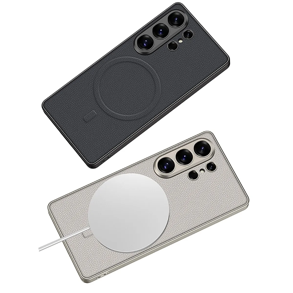 Leather Phone Case with MagSafe Compatibility - Premium Protective Cover for Ultra Wireless Charging