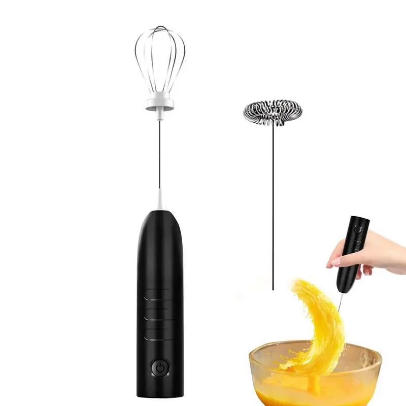 

Electric Milk Frother Handheld Kitchen Drink Foamer Whisk Mixer Stirrer Coffee Cappuccino Creamer Whisk Frothy Blend Egg Beater