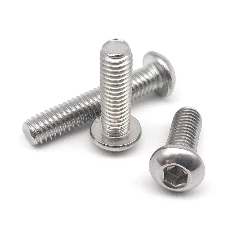 Bulloni a testa tonda in acciaio inox M12 x 70 mm - 25 pezzi