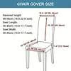 1/2/4/6pcs Dining Chair Cover Print Elastic Chair Slipcover Case 1/2/4/6Pcs Stretch Chair Covers for Wedding Hotel Banquet 2