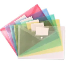 

A4 Clear File Folder Document Bag Letter Envelope Pockets Clips Book Storage School Office Stationery Supplies Plastic Folders