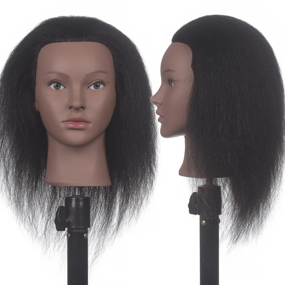 

Afro Mannequin Head With Hair For Braiding Cornrow Practice Hair Training Mannequin Dummy Heads for Hairdressing Salon