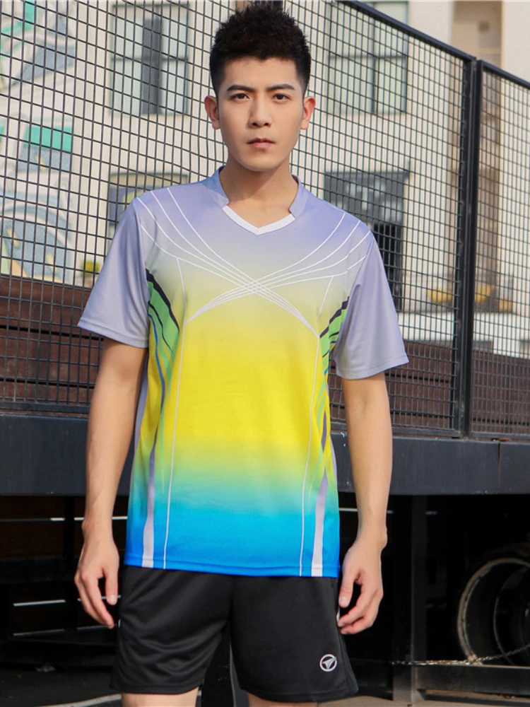 Tennis Suit Men's Women's Quick Dying Breathable Short Sleeve Shirt Table Tennis Mtch Training Uniform New sports Shirts