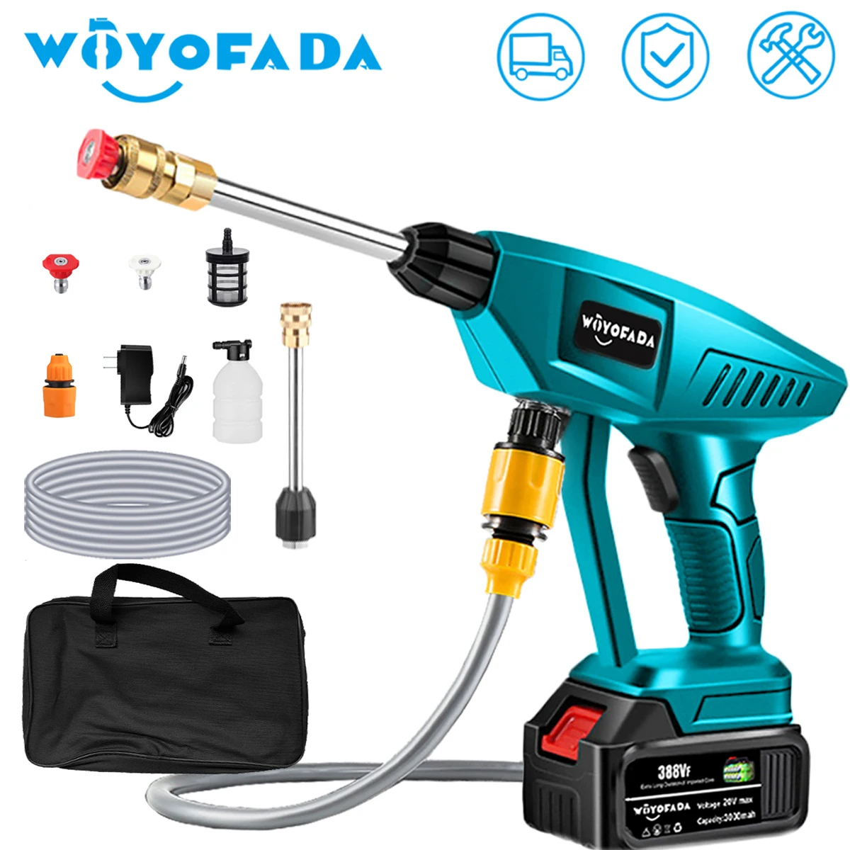 Wireless High Pressure Car Washer Portable for Car water Water Electric