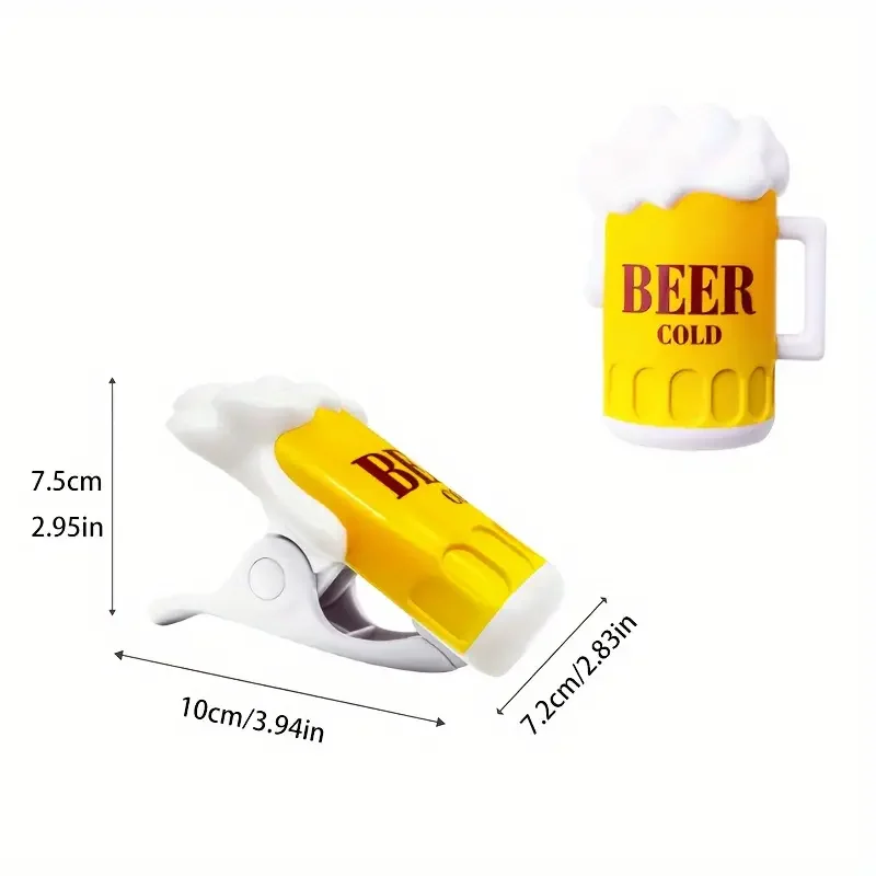 2pcs Beach Towel Clip, Crocodile, Beer Bottle, Clownfish Leisure Chair Towel Clamp, Large Plastic Clothes Clip 3