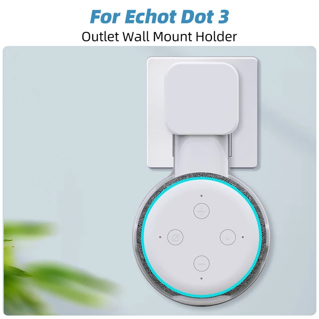 Soporte de pared para altavoz, COLGADOR PARA Alexa Echo Dot de tercera  generación, caja de Sonido interior con estante de gestión de cables sin  tornillos - AliExpress