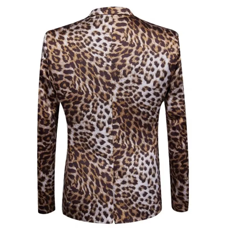 Hot Sale Leopard Print Men Suit Blazer Set With Pants 2025 Safari Suits For Men Performance DJ Jacket Luxury Singer Star Coat 3