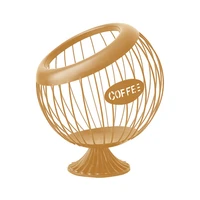 Espresso Capsule Holder Container Counter Coffee Pod Holder Snack Fruit Organizer Kitchen Replacement Parts Gold 1