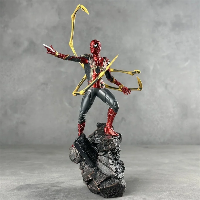 Iron-Spider Action Figure with Metal Spider Legs - Superhero Collectible Toy for Birthday Gift or Home Desk Decoration