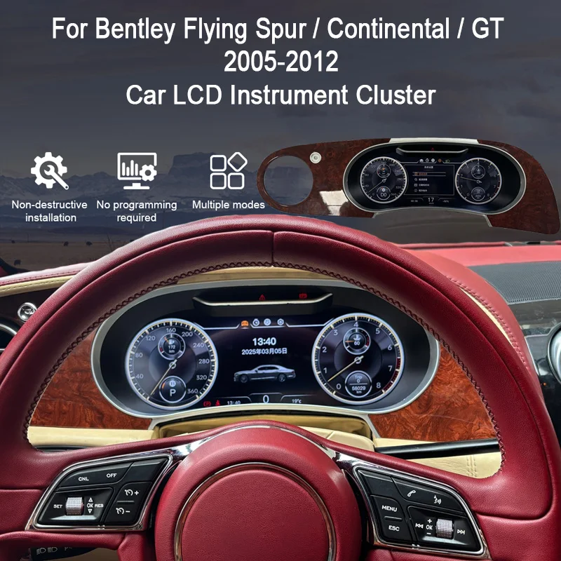 Digital Instrument Cluster For Bentley Flying Spur Continental GT 2005-2012 CarP