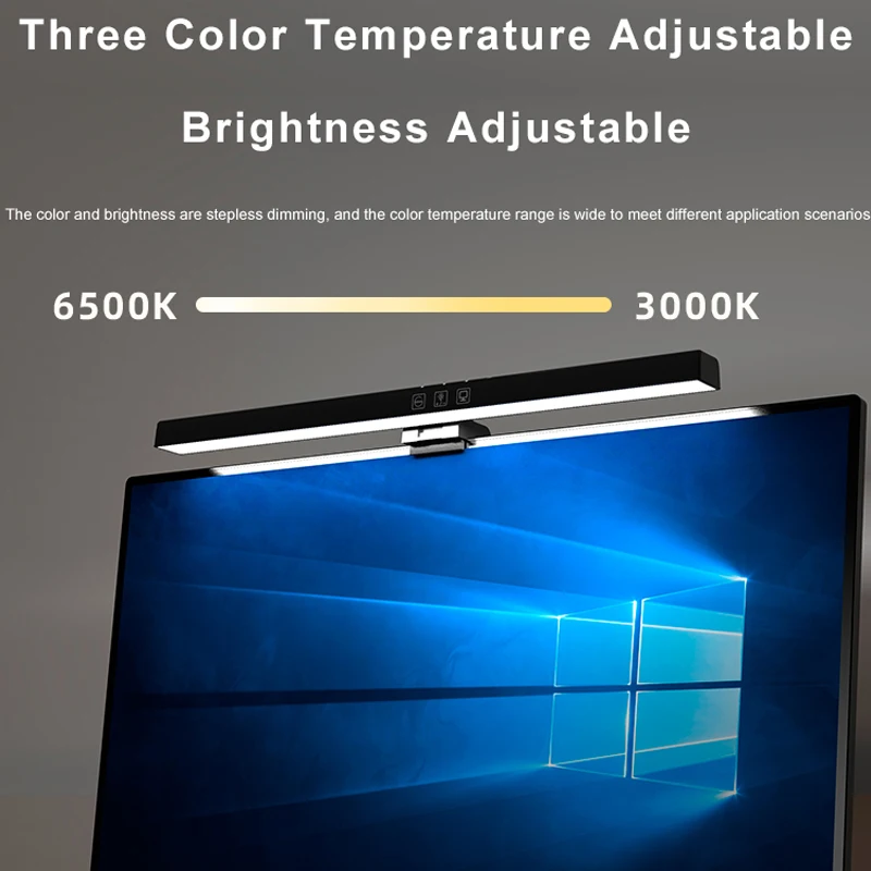 RGB LED Computer Monitor Light Bar Display Screen Hanging Lamp Eye Protection Lamp For Learning/Reading/Work Dimming Night Light 5