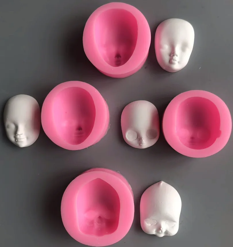 Ultralightclayfacesiliconemoldsoftceramicdecorativesugarflip