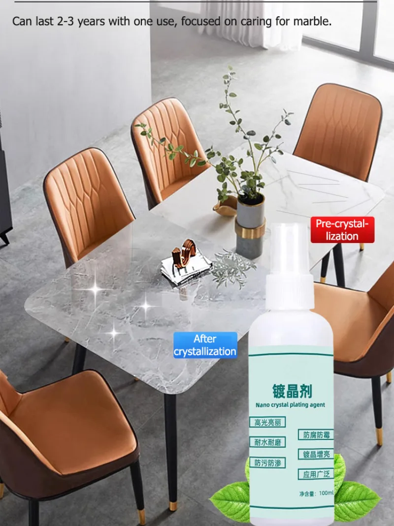 Quartz stone countertop stone crystallizer refurbishment scratch repair brightening use