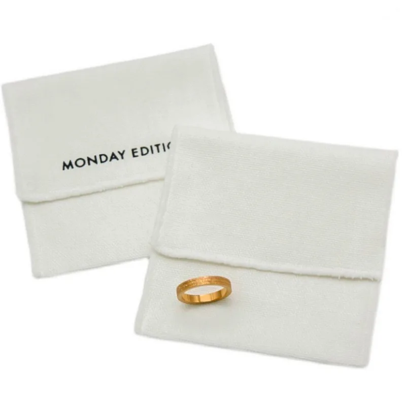 

Cotton Velvet Envelope Gift Bags 7x7cm 8x10cm 10x10cm Necklace Bracelet Stud Jewelry Logo Sack Flannel Flip Pouch