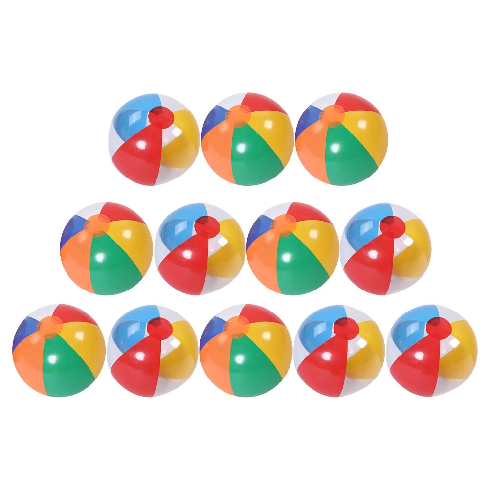 

12 PCS Children PVC Balls Baby Tots Inflatable 6 Colors Balls Infants Toys Beach Ball Inflatable Ball Party Baby Shower Toys