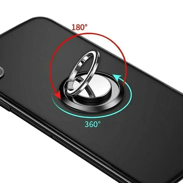 Anello porta-smartphone o tablet per mettere il cellulare al dito ed  evitare cadute e rotture L'anello ruota 360° e s'inclina fino a 180°